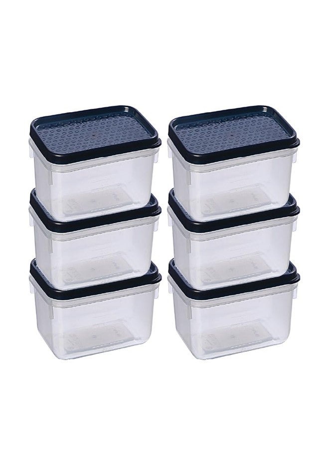 All Time Plastic Polka Storage Container Set of 6 |Food Grade & BPA Free Canister| Airtight Seal & Stackable Storage Contaners for Kitchen |Set of 6 (250 ml x 6 Pcs) - Image 3